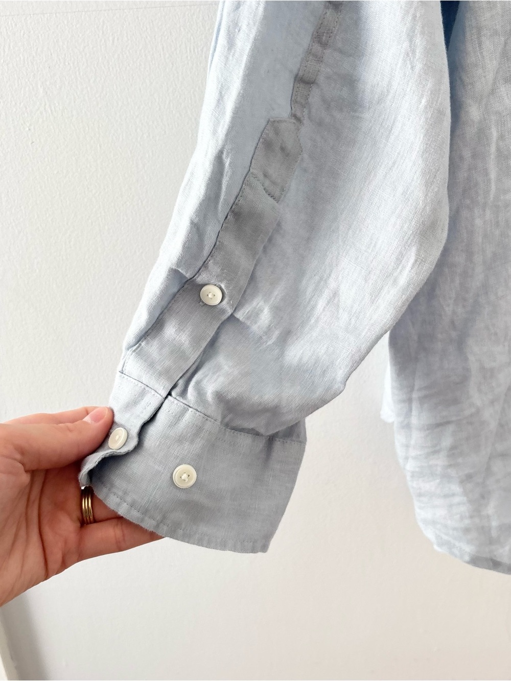 Wilfred Reminisce Relaxed Linen Shirt Long Sleeve Button-Up Oversized Aritzia - Picture 9 of 9